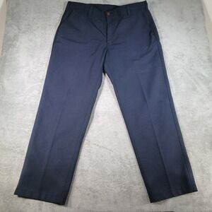 Workrite FR Pants Mens 36x29 Navy Blue Solid Straight Fit Nomex Workwear